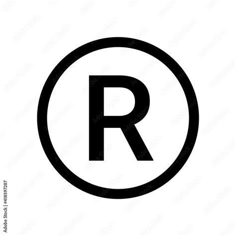 Registered trademark logo icon. Copyright mark symbol icon Stock Vector | Adobe Stock