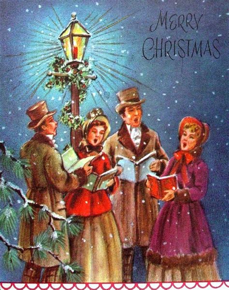 Old Christmas Post Сards — Carolers Singing (790x1000) | Weihnachtsszenen, Weihnachtsbilder ...