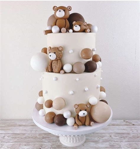 15+ Adorable Teddy Bear Baby Shower Cake Ideas - One Sweet Nursery