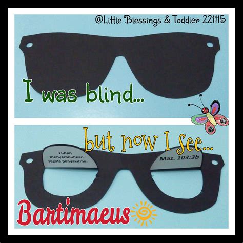 Bartimaeus. I was blind but now I see. Sunday School Crafts For Kids ...