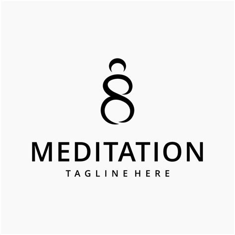 meditation logo design vector illustration isolated background 9671167 ...