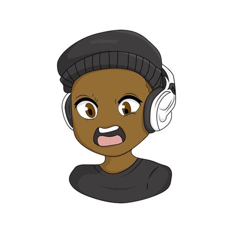 Premium Vector | Twitch chibi emote character