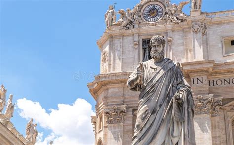 Statue of St.Peter in the Vatican Stock Image - Image of landmark ...