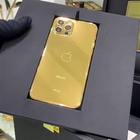 Custom Apple iPhone 12 Pro Max 512GB 18K Solid Gold - The Lux Group