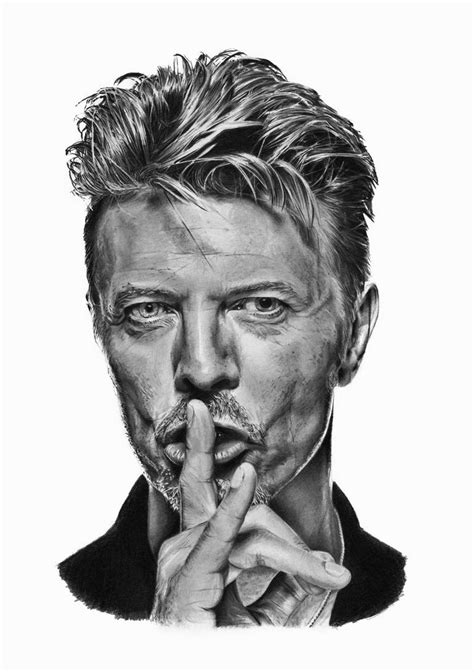 David Bowie Fine Art Print Drawing by Palvinder Kalsi | Saatchi Art