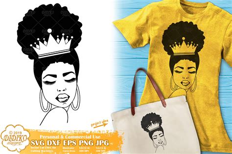 Afro Black Women Crown SVG