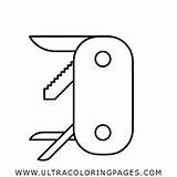Pocket Knife Coloring Page  Ultra Pages sketch template