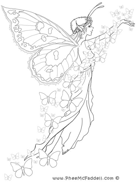 Butterfly Fairy Coloring Pages