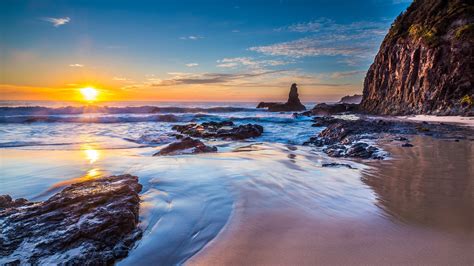 Jones Beach, Kiama Downs, New South Wales, Australia, sea, sunrise Wallpaper | 1920x1080 Full HD ...