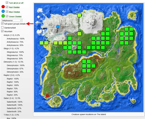 Nem hatékony jégeső Hozzá nem értés ark dino spawn map the island ...