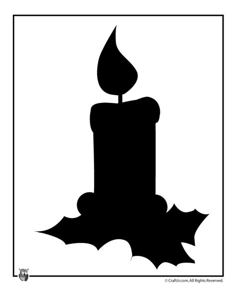 Holiday Candle Silhouette | Woo! Jr. Kids Activities : Children's ...