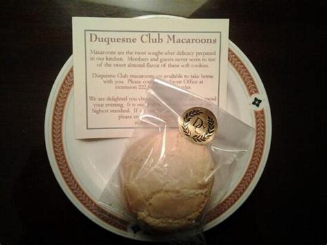 Menu at Duquesne Club, Pittsburgh