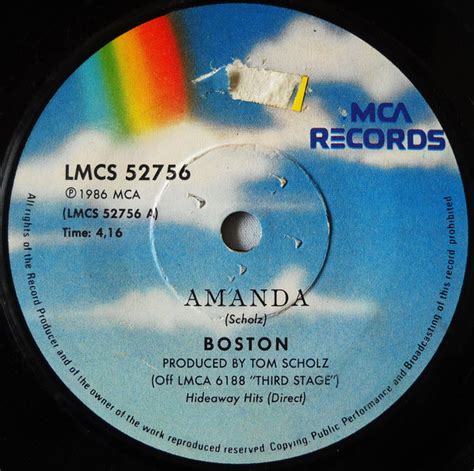 Boston – Amanda (1986, Vinyl) - Discogs