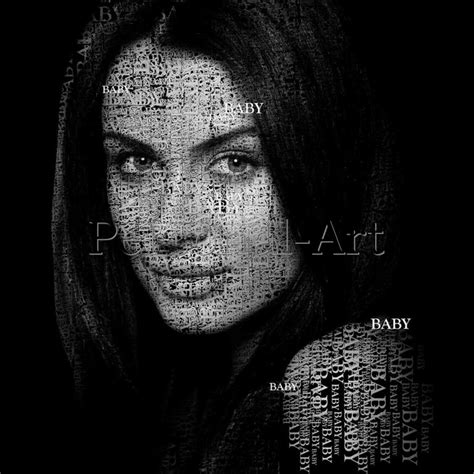 Text Portrait with Words ⋆ Custom Portraits & Collages - USA