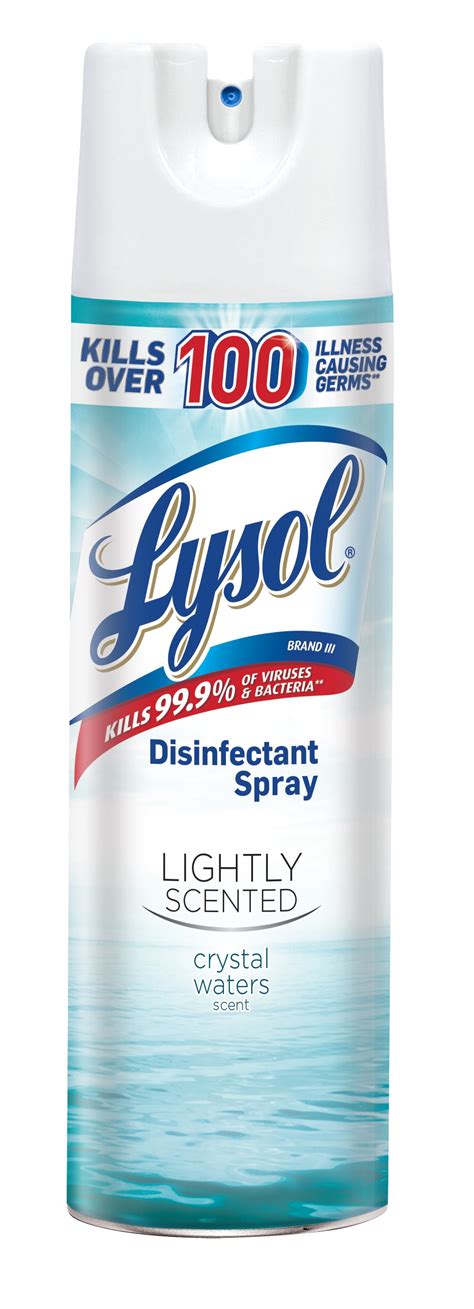 Lysol Disinfectant Spray, Lightly Scented Crystal Waters, 19oz - Walmart.com - Walmart.com