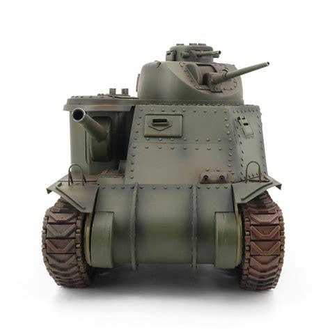 1:16 RC Tank Hand Made Simulation Metal 2.4G American M3 Light Tank Mo– EngineDIY