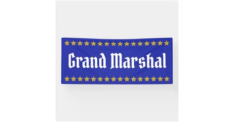 Parade Grand Marshal with gold stars Banner | Zazzle.com