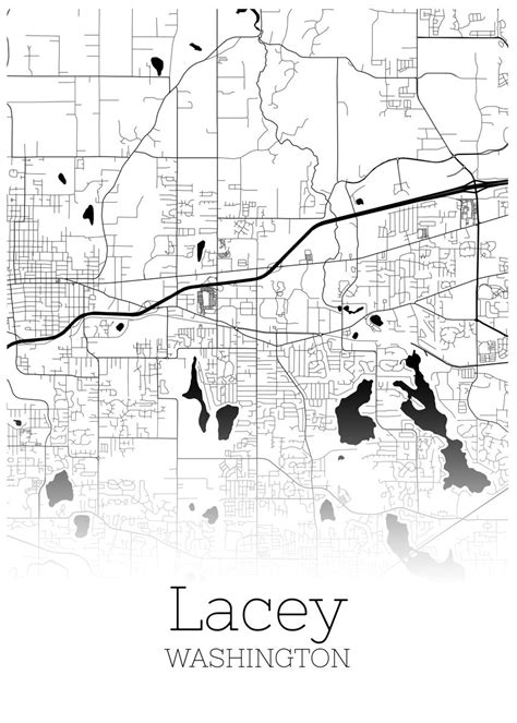 'Lacey Washington city map' Poster by RelDesign | Displate