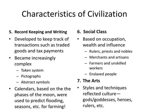 ️Characteristics Of A Civilization Worksheet Free Download| Goodimg.co