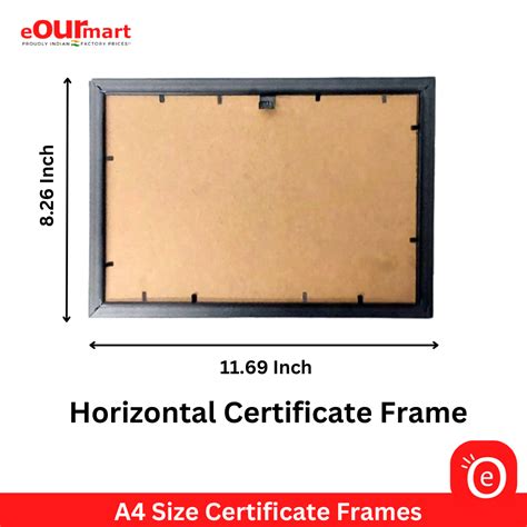 Buy A4 Size Photo Frame for Certificates, Black, Set of 6 Frames ...