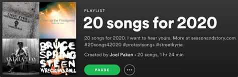 20 songs for 2020 | Season And Story