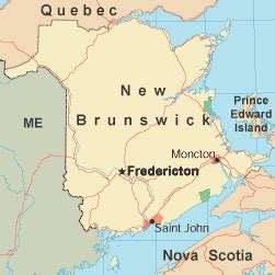 New Brunswick Map and Travel Guide