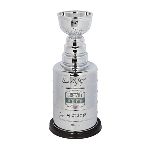 Wayne Gretzky Signed Stanley Cup Replica Trophy Inscribed "Cup 84 85 87 ...