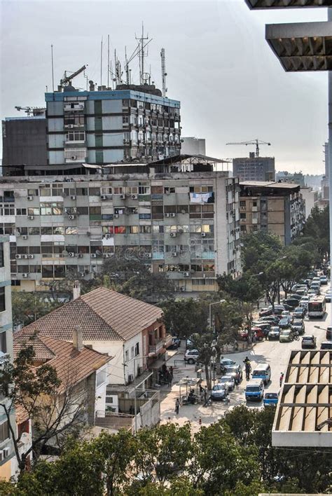 Aerial of Angola Capital City Luanda Busy Streets Editorial Image ...