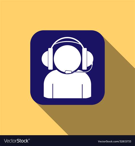 Silhouette a man in headphones Royalty Free Vector Image