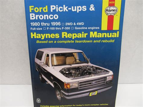 Haynes Repair Manual, Haynes Ford Pickups and Bronco 1980 1996 - Etsy