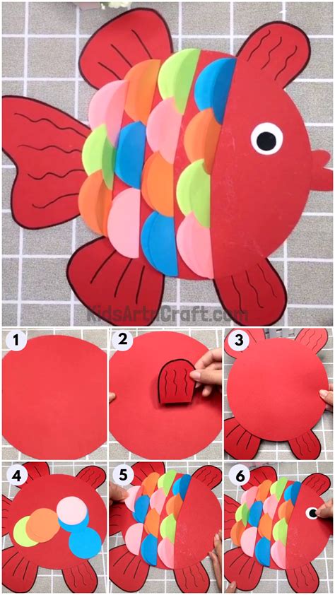 Colorful Fish Paper Craft To Make With Kids - Kids Art & Craft