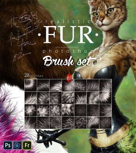 Realistic FUR. 28 Brushes for Photoshop. Updated! by EldarZakirov on DeviantArt