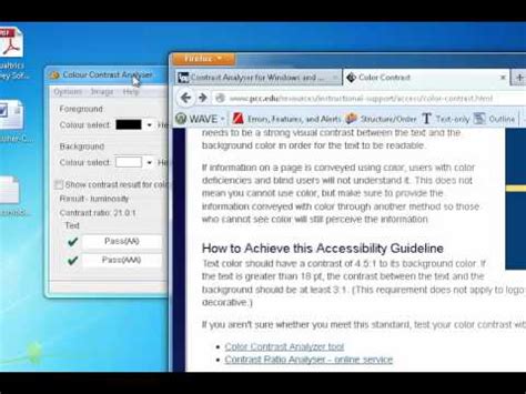 Colour Contrast Analyzer tool from Paciello - YouTube