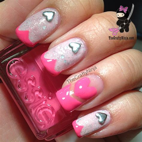 Heart Valentine’s Nails | The Crafty Ninja