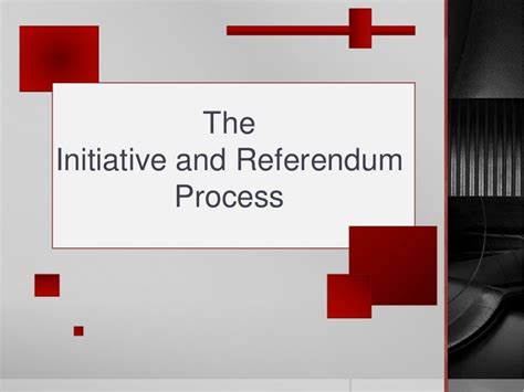 Initiative and referendum process