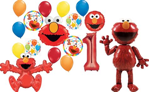 Elmo 1st Birthday Party Supplies Ultimate Balloon Bouquet Decorations ...