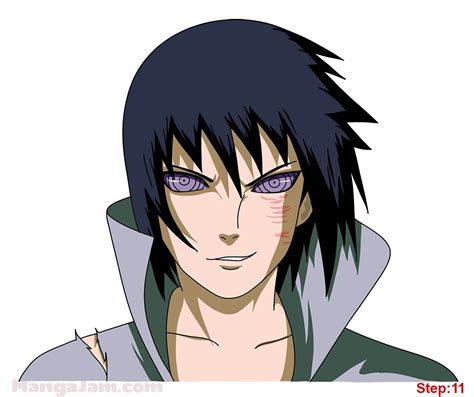 how_draw_sasuke-rinnegan_naruto_10 | Sasuke drawing, Naruto drawings easy, Naruto drawings