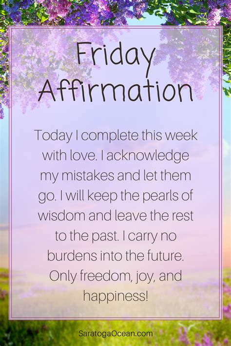 The end of the week is a great time to seek completion and release. Let go of your mistakes and ...