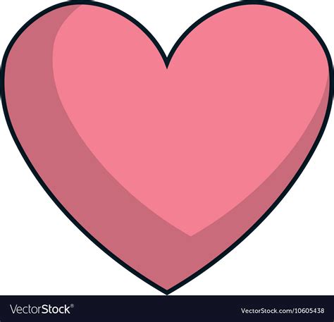 Pink heart shape Royalty Free Vector Image - VectorStock