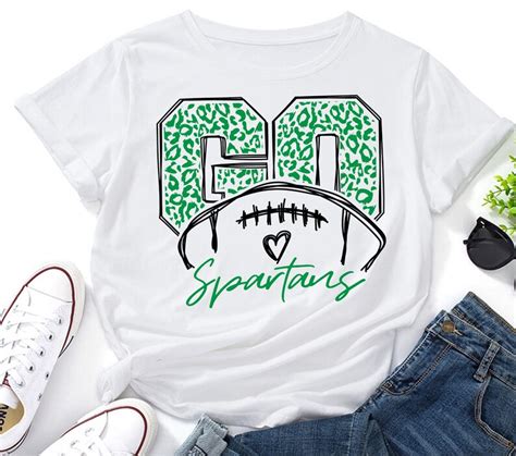 Go Spartans Football Svgspartans Svgleopard Go Spartans - Etsy