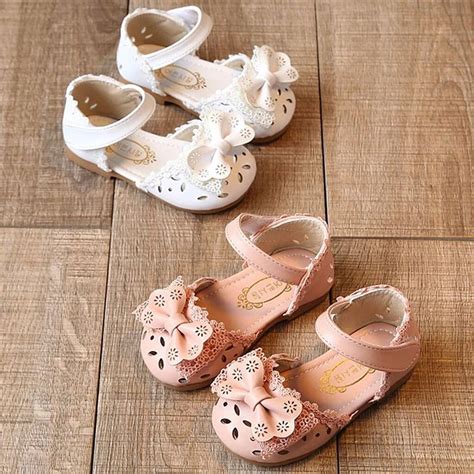 Toddler Infant Kids Baby Girls Elegant Bowknot Flower Princess Shoes ...