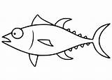 Tuna Fish Outline Coloring Page  Free Printable Pages For Kids sketch template
