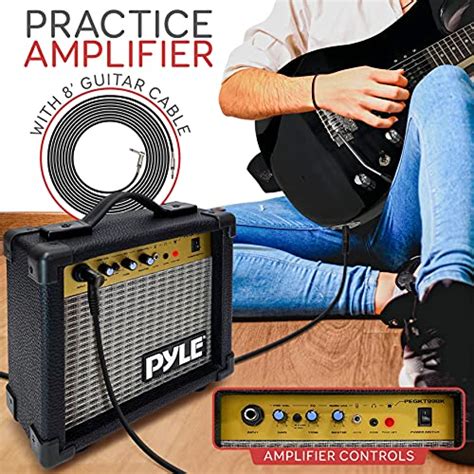 Pyle Electric Guitar Kit with Amp for Beginners Full Size 39 ...