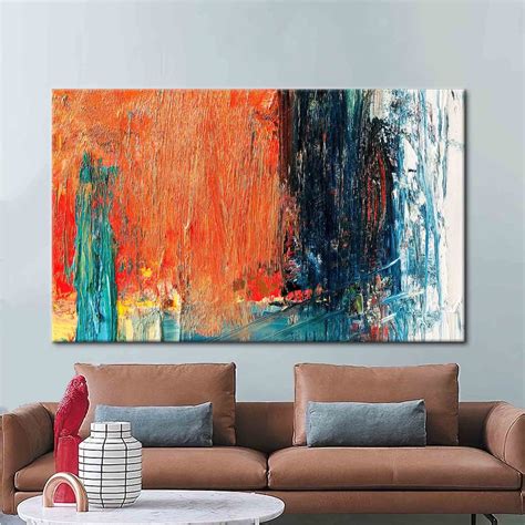 Abstract Orange Canvas Art, Abstract Orange Poster, Abstract Canvas, Abstract Plaster Wall Art ...