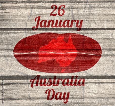 Map of Australia printed on woman lips. 26 January Australia Day text ...