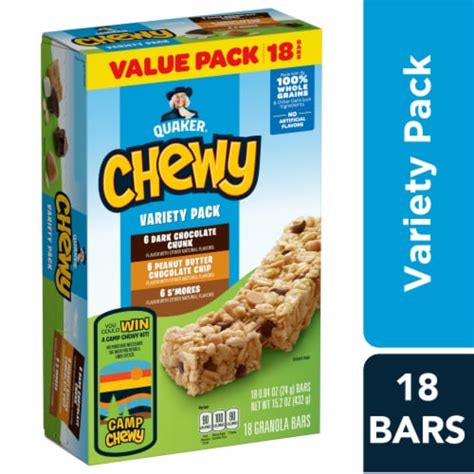 Quaker Chewy Granola Bars Camping Flavors Variety Pack, 18 ct / 0.84 oz - Pick ‘n Save