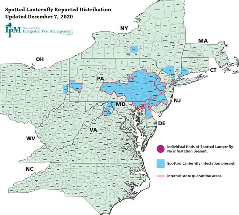 Spotted Lanternfly Map - Stop SLF