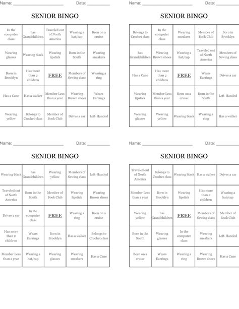 Free Printable Bingo Games For Seniors