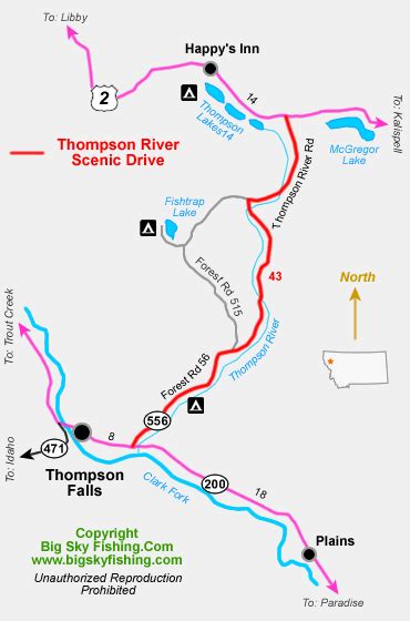 Thompson Falls Montana Map - Tourist Map Of English