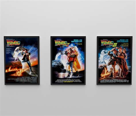 Back to the Future Trilogy 1-2-3 Original Movie Poster Design - Etsy UK